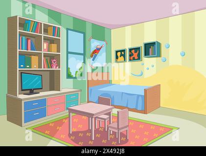 Modern living room interior Stock Vector