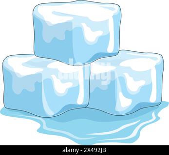 Ice cubes Stock Vector