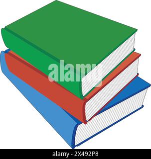Set of 3 Books Stock Vector