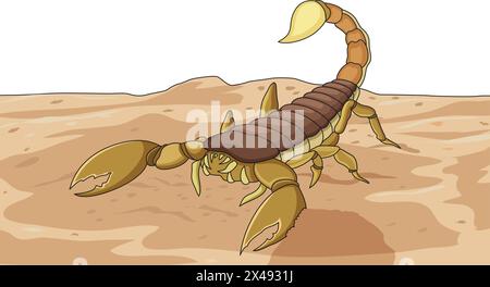 Spider sitting on soil Stock Vector
