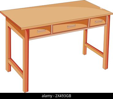Table with different racks Stock Vector