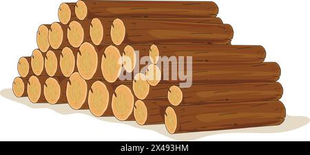 Wood logs Stock Vector