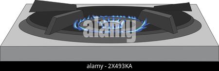 Gas burner Stock Vector