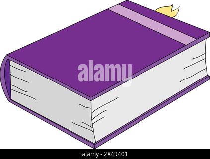 A book with a bookmark placed in it Stock Vector