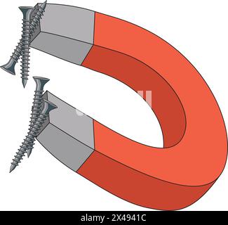 Magnet with two poles Stock Vector