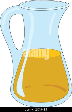A jug filled with juice Stock Vector