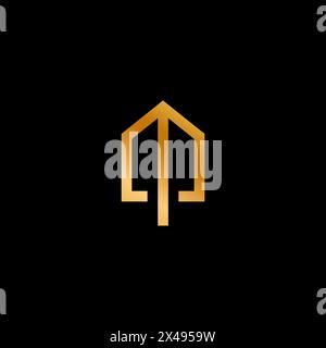 TM Building Logo Symbol. Letter M Home Logo Stock Vector