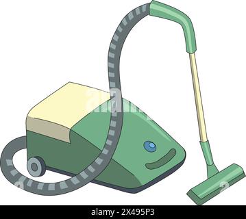 Green vacuum cleaner Stock Vector