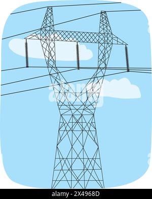 Transmission tower Stock Vector