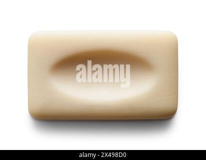 Small Hotel Soap Cut Out on White. Stock Photo