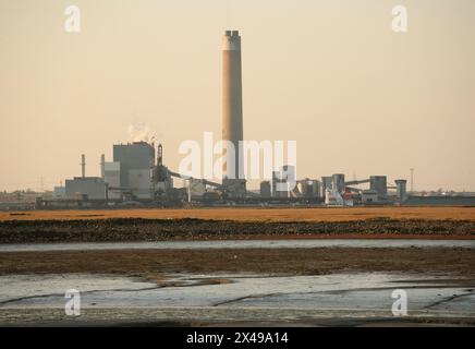 Kingsnorth Electric Power Generating Station near Grain in Kent England Stock Photo