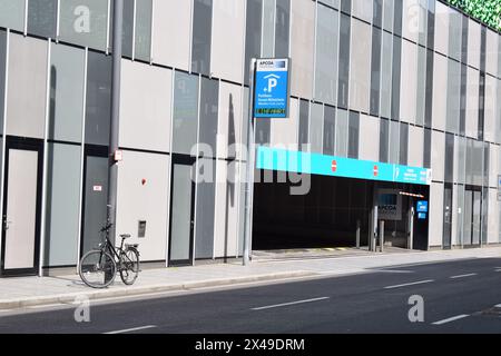 parking garage entry Stock Photo