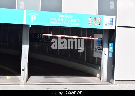 parking garage entry Stock Photo