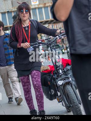 LONDON- APRIL 4th, 2024:  Kilburn High Road in NW6 North West London. A long and busy a high street of shops Stock Photo