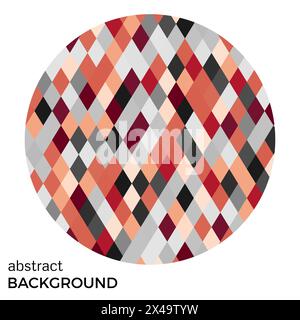 Colorful circle of rhombuses isolated on white background. Abstract vector background. Stock Vector