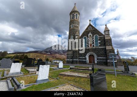 Sacred Heart Catholic Church in Dunlewey, Donegal Ireland Stock Photo