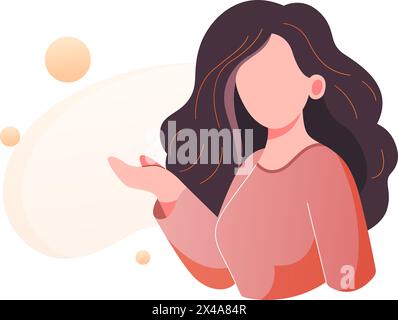 Illustration of Women presenting Idea - Stock Illustration  as EPS 10 File Stock Vector