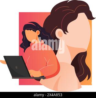 Championing Women in Technology - ESG - Stock Illustration as EPS 10 File Stock Vector