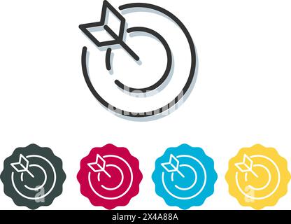 Bang on Target Icon as EPS 10 File Stock Vector