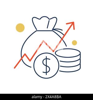 Finance - Money Bag Icon - Illustration as EPS 10 File Stock Vector