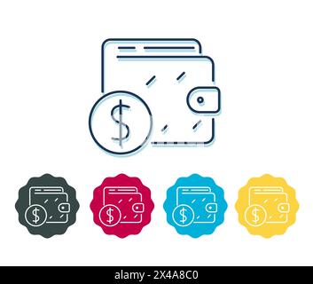 Finance - Money Wallet Personal Saving - Stock Icon as EPS 10 File Stock Vector