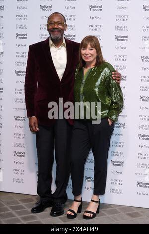 London, UK . 1 May, 2024 . Sir Lenny Henry and Lisa Makin pictured at the National Theatre: Up Next Gala held at the National Theatre Southbank. Credit:  Alan D West/Alamy Live News Stock Photo