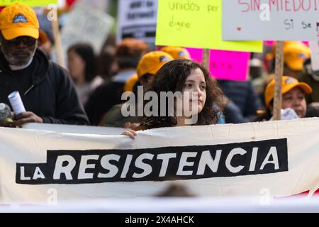 Seattle, USA. 1st May 2024. Protestors in the Seattle May Day March gathered at 10:00am in the Westlake Shopping district. The group marched through the city stopping at the Amazon Spheres Campus for a mass die-in for Palestine. The group then continued on to the Hyatt Hotel to denounce the meeting of Gas and Oil pipeline officials. Credit: James Anderson/Alamy Live News Stock Photo