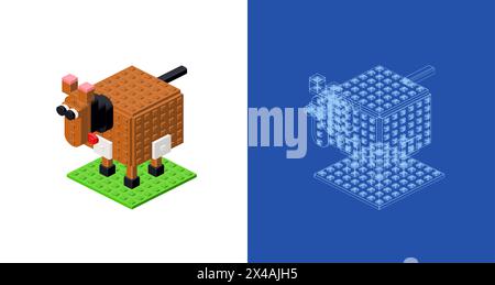 Horse project for print and decoration. Vector clipart. Stock Vector