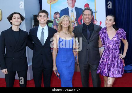 LOS ANGELES - APR 30:  Shepherd Seinfeld, Jessica Seinfeld, Julian Seinfeld, Jerry Seinfeld, Sascha Seinfeld at the Unfrosted Premiere at the Egyptian Stock Photo