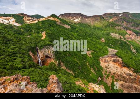 Kaerazu Fall, Kaerazu waterfall, Mount Zao, Komakusadaira Observatory, Zao echo line(road), Zao machi(town), Miyagi, Tohoku, Japan, East Asia, Asia Stock Photo