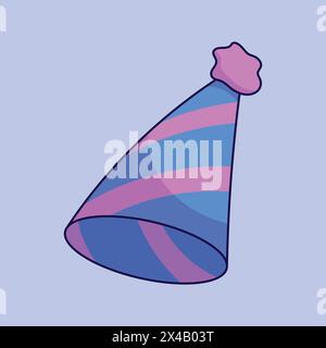 Birthday Party Hat Vector Icon. Party Hat Illustration Vector. Party Celebration Icon Stock Vector