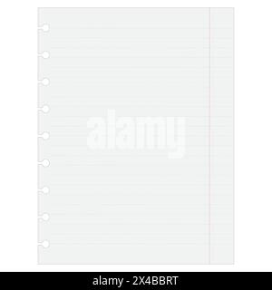 Blank sheets notebook papers of square and lined paper for homework and exercises. Vector pads paper sheets for memo. Notebook paper. Seamless pattern Stock Vector