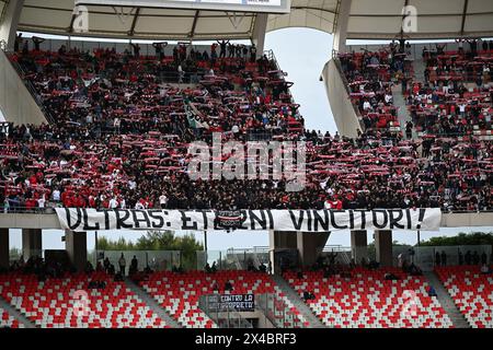 Supporters (Bari) during the Italian Serie B match between Bari 1-1 Parma at San Nicola Stadium on May 01, 2024 in Bari, Italy. Credit: Maurizio Borsari/AFLO/Alamy Live News Stock Photo