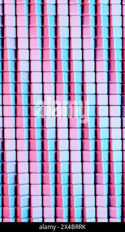 Simplified blockchain depicted through stylized geometric shapes, offering a modern and abstract representation of decentralized technology. Stock Photo