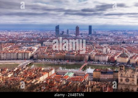 View of Lyon, France Stock Photo