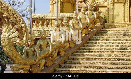 Mongkol Serei Kien Khleang Pagoda in Phom Penh in Cambodia Stock Photo