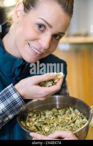 thai herbal seeds natural medicine in hand Stock Photo