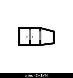 Shipping Cargo Container flat vector icon. Simple solid symbol isolated on white background. Shipping Cargo Container sign design template for web and Stock Vector