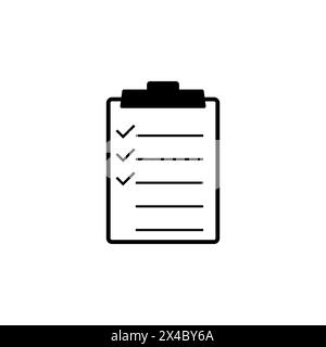 Checklist, Clipboard flat vector icon. Simple solid symbol isolated on white background. Checklist, Clipboard sign design template for web and mobile Stock Vector