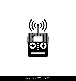 Remote Controller Car, Drone, Fly Toys flat vector icon. Simple solid symbol isolated on white background. Remote Controller Car Drone Fly Toys sign d Stock Vector