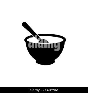 Bowl flat vector icon. Simple solid symbol isolated on white background. Bowl sign design template for web and mobile UI element Stock Vector