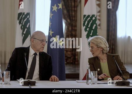 Beirut, Lebanon. 02nd May, 2024. Lebanese Prime Minister Najib Mikati ...