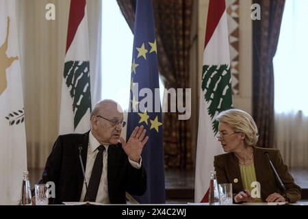 Beirut, Lebanon. 02nd May, 2024. Lebanese Prime Minister Najib Mikati ...