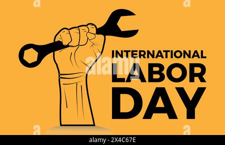 International Workers Day safe and healthy working vector illustration. Employee freedom awareness vector template for banner, card, background. Stock Vector