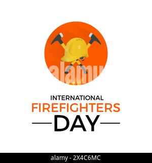 International Firefighters Day safe and healthy working vector illustration. Emergency awareness vector template for banner, card, background. Stock Vector