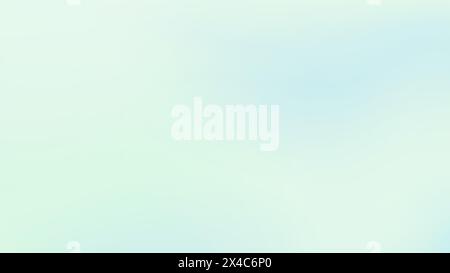 Abstract azure color air banner. Blurred light mint fresh gradient background. Pastel blue sky smooth spots. Neutral Liquid stains banner with place f Stock Vector