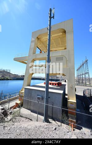 Davis Dam on the border of Nevada and Arizona. Stock Photo