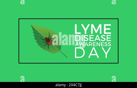 National Lyme Disease Awareness Month health awareness vector illustration. Disease prevention vector template for banner, card, background. Stock Vector