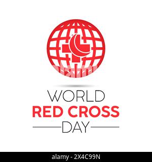 World Red Cross and Red Crescent Day health awareness vector illustration. Disease prevention vector template for banner, card, background. Stock Vector