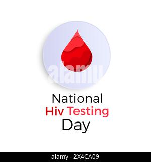 National HIV Testing Day health awareness vector illustration. Disease prevention vector template for banner, card, background. Stock Vector